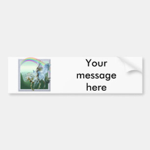 Unicorn Rainbow Bumper Sticker