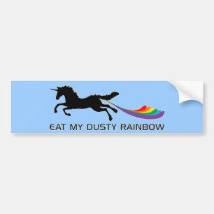 Unicorn rainbow bumper sticker