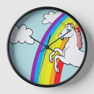 Unicorn Rainbow Clock