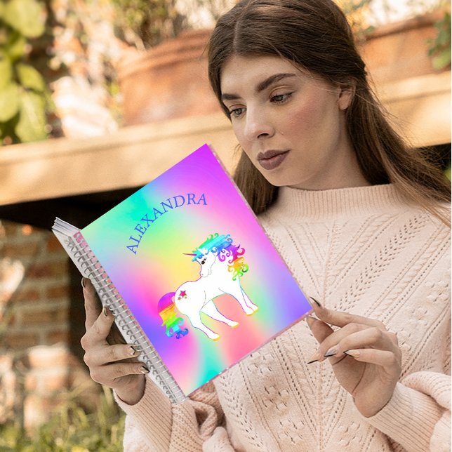 Unicorn Rainbow Colourful Personal School Notebook (Creator Uploaded)