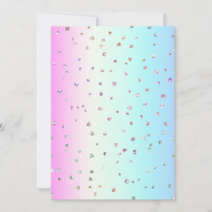 Unicorn Rainbow Colourful Silver Golden Bright Spo Thank You Card