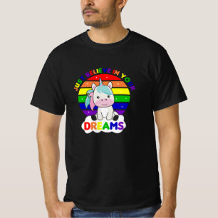 Unicorn Rainbow Colourful Sunset Cloud Dream Dream T-Shirt