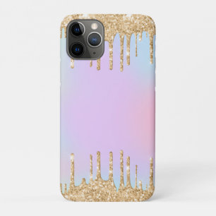 Unicorn Rainbow Colours Bright Golden Dripping iPhone 11 Pro Case