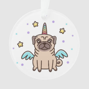Unicorn Rainbow Dog Ornament