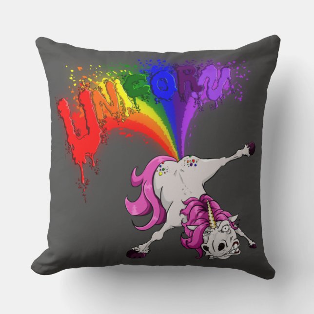 unicorn rainbow fart cushion (Front)