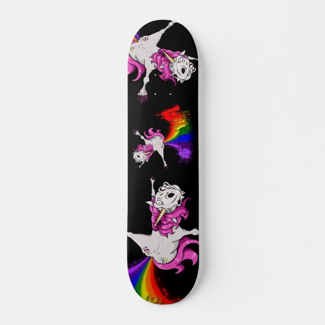 unicorn rainbow fart skateboard (Front)