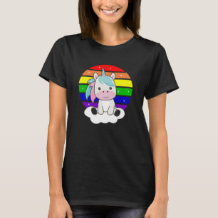 Unicorn Rainbow Glitter Kawaii Unicorns Colourful T-Shirt