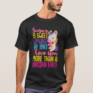 Unicorn rainbow I love you more than a unicorn far T-Shirt
