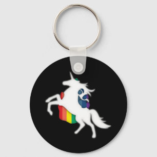 Unicorn & Rainbow Key Ring