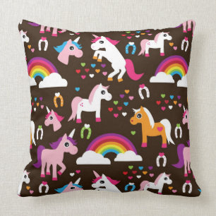 unicorn rainbow kids background horse cushion