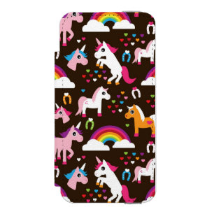 unicorn rainbow kids background horse incipio watson™ iPhone 5 wallet case