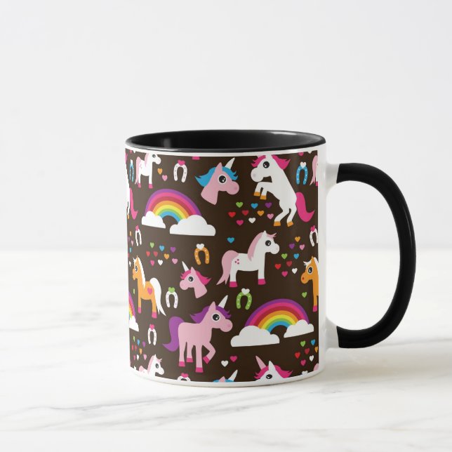 unicorn rainbow kids background horse mug (Right)