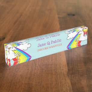 Unicorn Rainbow Nameplate
