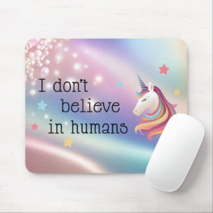 Unicorn rainbow pearl mouse pad