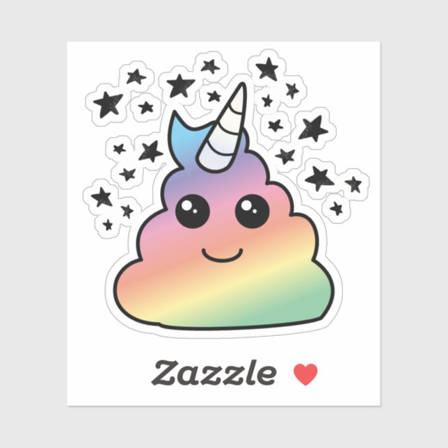 Unicorn Rainbow Poop Emoji Kawaii (Sheet)