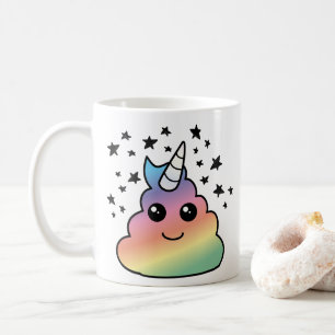 Unicorn Rainbow Poop Emoji Kawaii Coffee Mug