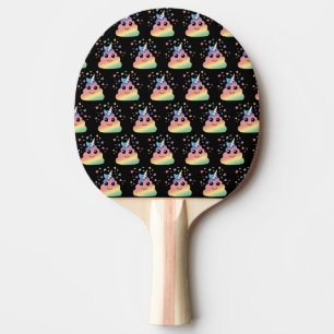 Unicorn Rainbow Poop Emoji Kawaii Ping Pong Paddle