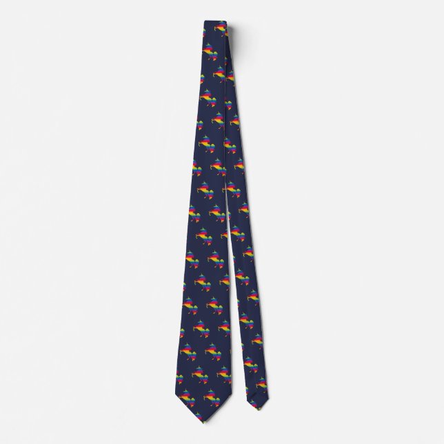 Unicorn ,Rainbow Pride Tie (Front)