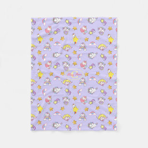 Unicorn Rainbow Star Light Purple Personalised Fleece Blanket