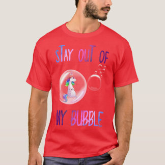 Unicorn Rainbow Stay Out Of My Bubbleshirt boy T-Shirt