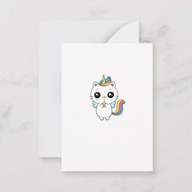 Unicorn, rainbow unicorn, cute card (Front)