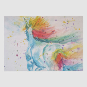 Unicorn Rainbow Watercolor Painting Art Tissue Tissue Paper
