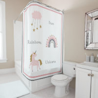 Unicorn Rainbows Pink Boho Pattern