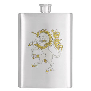 Unicorn Rampant Hip Flask