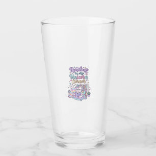 Unicorn Reading in My Unicorn Corner Cute Pastel T Glass