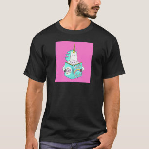 Unicorn Reading Magic Tricks Book  Cute Humour Pin T-Shirt