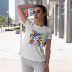 Unicorn Reading   T-Shirt