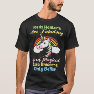 Unicorn Reiki Healer Aura Chakra Cleansing Spiritu T-Shirt