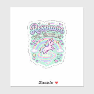 Unicorn Respawn with Sparkles Premium Vector Stick