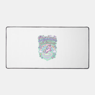 Unicorn Respawn with Sparkles Premium Vector Stick Desk Mat