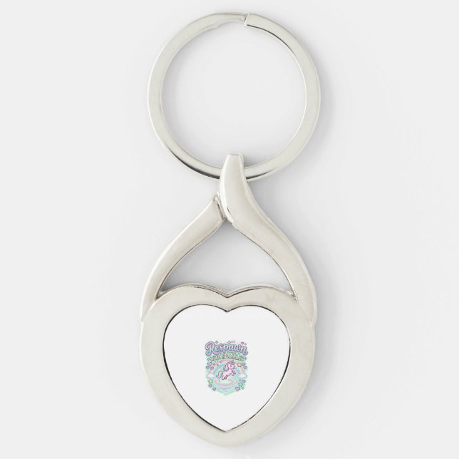 Unicorn Respawn with Sparkles Premium Vector Stick Key Ring (Front)