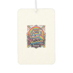 Unicorn Retro Rainbow Rider Car Air Freshener