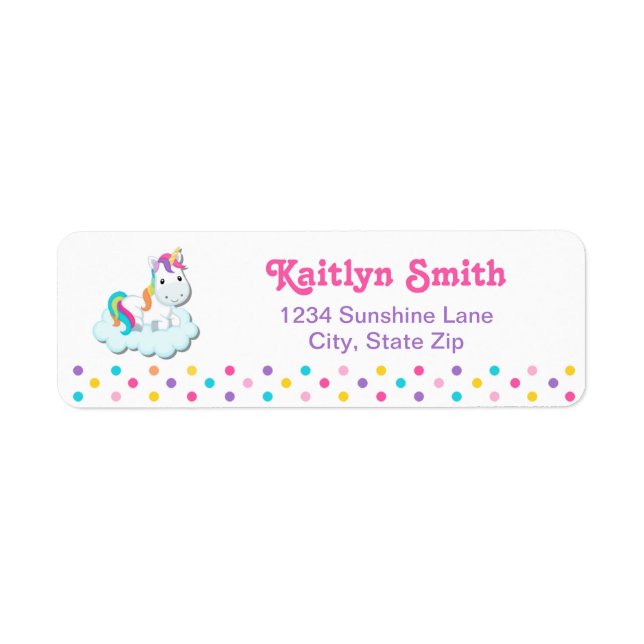 Unicorn Return Address Label (Front)