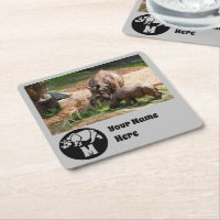 Unicorn Rhino Silhouette Monogram Name Tag Photo