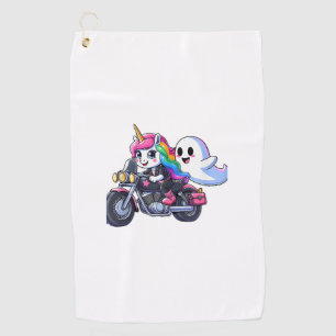 Unicorn Riding A Motorcycle Boys Girls Men Women K Golf Towel