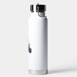 Unicorn Riding A Motorcycle Girls Women Kids Germa Water Bottle
