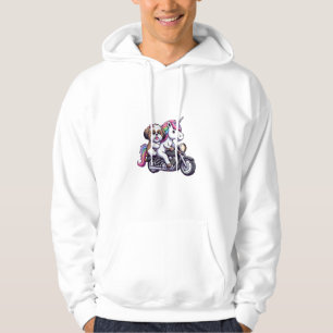 Unicorn Riding A Motorcycle Girls Women Kids Men S Hoodie