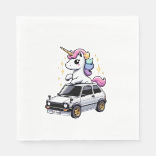 Unicorn Riding Kei Car Boys Girls Women Kids Teen Napkin