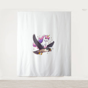 Unicorn Riding Peregrine Falcon Boy Girls Men Wome Tapestry