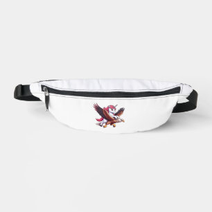 Unicorn Riding Red-tailed Hawk Boys Girls Men Wome Bum Bags