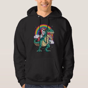 Unicorn Riding Rex Dinosaur Boys Girls Men Women R Hoodie