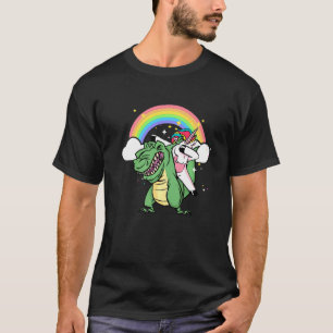 Unicorn Riding Rex Dinosaur Boys Girls Men Women R T-Shirt