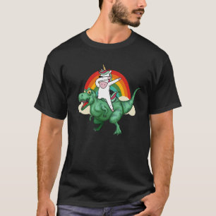 Unicorn Riding Rex Dinosaur Boys Girls Men Women R T-Shirt