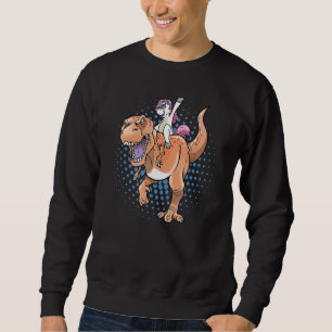 Unicorn Riding Rex Dinosaur Sweatshirt
