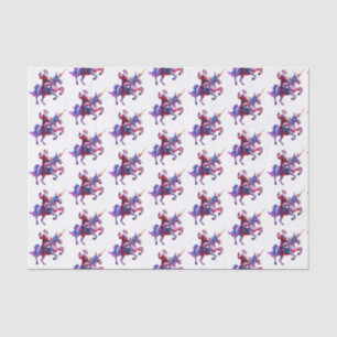 Unicorn Riding Santa Tissue Paper