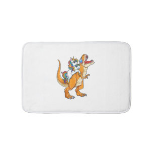 Unicorn Riding T rex Men Women Dinosaur Funny Boys Bath Mat